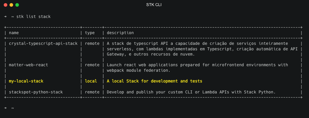 remote and local stack example